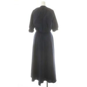 MILA OWEN MILAOWEN 袖デザインタイプライターフレアワンピース ドレス ロング 0 ネイビー /DF OS