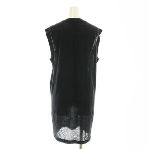 LOUIS VUITTON 24SS チェーン装飾 ウールノースリーブトップス XS ブラック