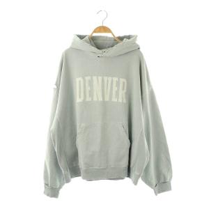 23AW DENVER フードスウェット パーカー ダメージ加工 長袖 アパルトモン取扱い M ライトブルー