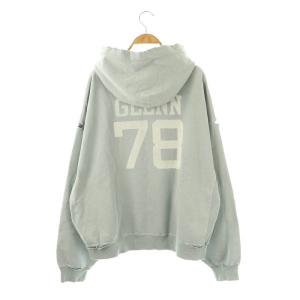 REMI RELIEF 23AW DENVER フードスウェット パーカー ダメージ加工 長袖 アパルトモン取扱い M ライトブルー