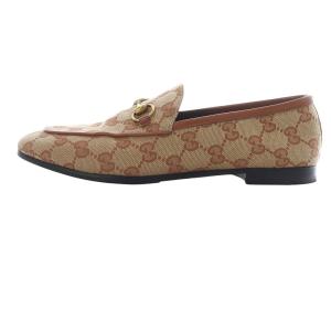 GUCCI GG柄 ビットローファー 37.5 ブラウン