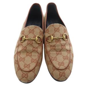 GUCCI GG柄 ビットローファー 37.5 ブラウン