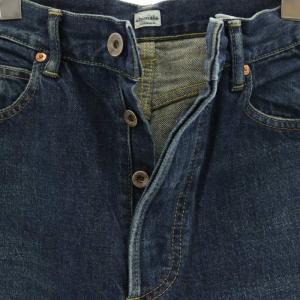 chimala セルビッチ デニム モンローカット デニムパンツ ジーンズ ボタンフライ コットン 26 紺 /NR OS