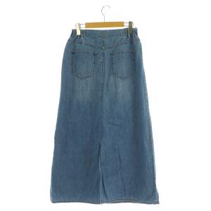 upper hights 別注 THE LAZY SKIRT 5ポケットAラインスカート ロング 25 ブルー /MY OS