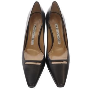 PELLICO VENERE アネッリソレッラ スムース パンプス レザー 36.5 ブラック