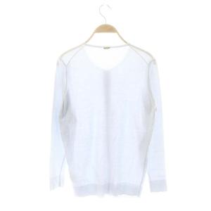 MUSE de Deuxieme Classe FF grace クルーネックカーディガン ニット 長袖 金ボタン 36 ライトブルー /DO OS