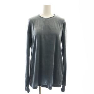 24AW ベロアジャージー オーバーカットソー 長袖 S 水色 ライトブルー /AQ OS
