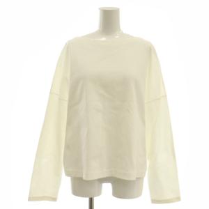 24SS クリアヤーンリブ ワイドボートネックプルオーバー カットソー 長袖 F ホワイト /ES OS