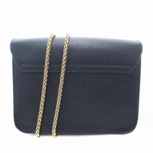 FURLA メトロポリス チェーンショルダーバッグ レザー 紺 ネイビー /UD
