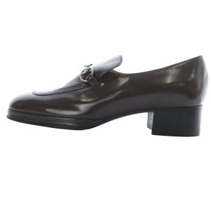 GUCCI レザー ホースビット ローファー 5.5 茶 ブラウン 100 0413 /SR19