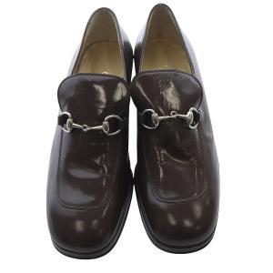 GUCCI レザー ホースビット ローファー 5.5 茶 ブラウン 100 0413 /SR19