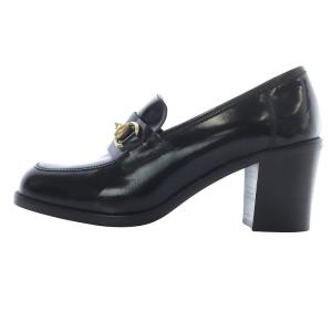 GUCCI ホースビット ヒールローファー レザー 36C 黒 ブラック 100 356 /SR20