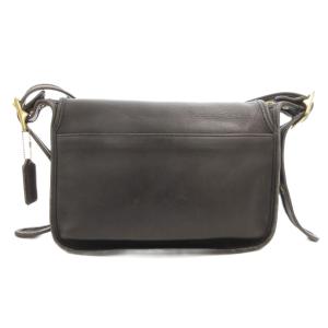 COACH 9951 オールドコーチ ショルダーバッグ 斜め掛け クロスボディ フラップ タブレンレザー 黒 ブラック