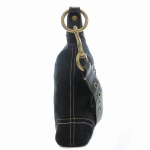 COACH シグネチャー ショルダーバッグ キャンバス レザー 黒 ブラック 10403 /UD