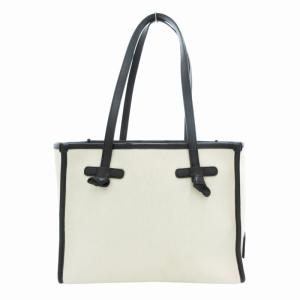 美品 トートバッグ ロゴ パッチ キャンバス 白 ホワイト /HO