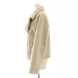 JUSGLITTY 23AW フラッフィーライダース ジャケット ブルゾン フェイクファー 1 ライトグレージュ /ES OS