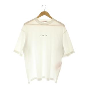 24SSプリントTシャツ カットソー 半袖 46 白 ホワイト /SS OS SH