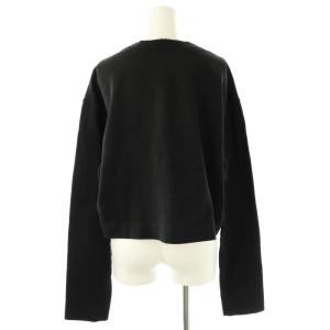 Acne Studios 19SS ODICE EMBOSS エンボスロゴクロップドスウェットシャツ 長袖 XXS ブラック /HK