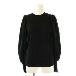 パフスリーブニット セーター 長袖 黒 /NR OS