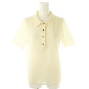 シアーニットポロシャツ 半袖 F アイボリー /HK OS SH