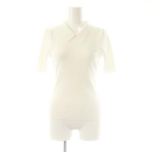 25SS カリグラフィー刺繍衿付きニットプルオーバー カットソー F 白 /CX OS SH