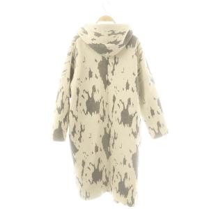 GRACE CONTINENTAL キカジャガードガウンカーディガン ロング 36 アイボリー グレー /DO OS