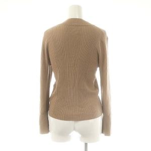 GRACE CONTINENTAL ハイネックリブニットトップ セーター 長袖 ウール 36 モカ /DO OS