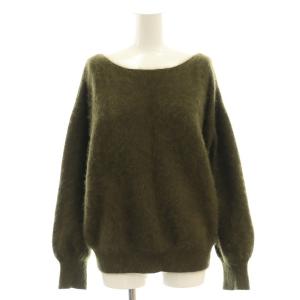ラクーンルーズニットトップ セーター シャギー 36 カーキ 0321443145 /AT OS