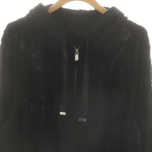 Grace Class リバーレースブルゾン ジャケット フード ジップアップ 36 ブラック /CX OS