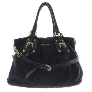 ロゴ ナイロン 2way ハンドバッグ ブラック BR4259