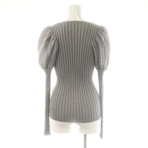 FRAY I.D 23SS シアーパフリブニット カットソー 長袖 ラメ F グレー /AT OS