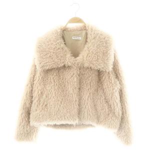 24AW 2wayカラープードルファーコート アウター 総裏地 1 ピンクベージュ /DO OS