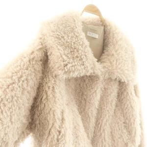 SNIDEL 24AW 2wayカラープードルファーコート アウター 総裏地 1 ピンクベージュ /DO OS