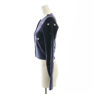 SNIDEL 25SS ハートニットカーディガン 長袖 F 紺 ネイビー SWNT251186 /AQ OS