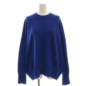 23AW カシミヤクルーネックプルオーバー ニット セーター 長袖 F 青 /NR OS