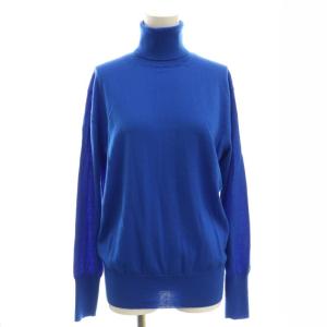 23AW 18Gタートルネック プルオーバー ニット セーター 長袖 ウール 青 /NR OS