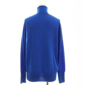 Spick&Span 23AW 18Gタートルネック プルオーバー ニット セーター 長袖 ウール 青 /NR OS