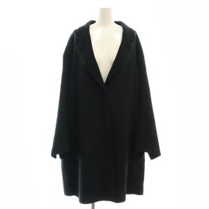 ウールリバーコート チェスターコート アウター F 黒 ブラック /CX OS