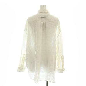 TICCA リネンスクエアビッグシャツ ステンカラー F 白 ホワイト /CX OS