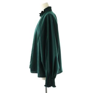 ADORE 23AW ブラウス プルオーバー 長袖 38 グリーン /HK OS