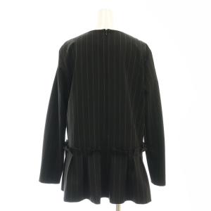 ADORE 23AW アドーア ファインストライプブラウス 長袖 38 黒 ブラック /AT OS