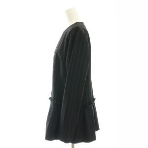 ADORE 23AW アドーア ファインストライプブラウス 長袖 38 黒 ブラック /AT OS