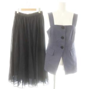 24AW セットアップ ハイツイストWクロスワンピース ノースリーブトップス カットソー フレアスカート