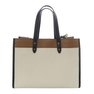 COACH フィールド トート 30 カラーブロック ウィズ ショルダーバッグ トートーバック 2way べージュ