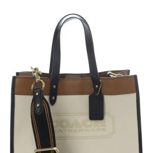 COACH フィールド トート 30 カラーブロック ウィズ ショルダーバッグ トートーバック 2way べージュ