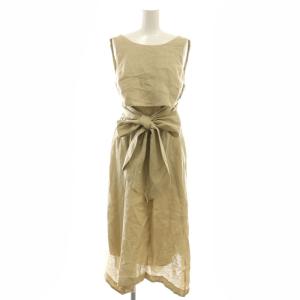 リネンバックリボンワンピース 0 ベージュ /ES OS