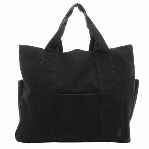 トートバッグ 手提げ キャンバス スナップボタン 黒 ブラック /FF