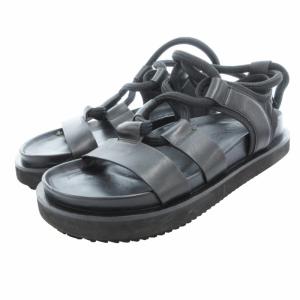 グラディエーターサンダル シューズ 厚底 黒 ブラック /HO