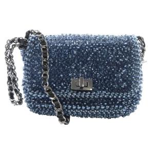 ルッケット スモール ワイヤーバッグ チェーンショルダーバッグ 青 ブルー /SR4