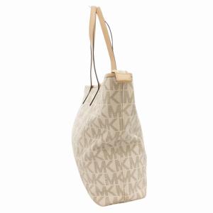 MICHAEL Michael Kors ハンドバッグ トート 肩掛け MK柄 ロゴプレート PVC 白 ホワイト /GV